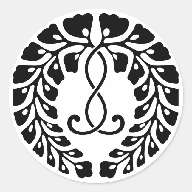 Pegatina Redonda Wisteria de Kujo (Anverso)