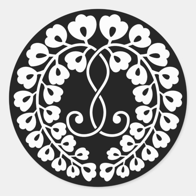 Pegatina Redonda Wisteria de Kujo (Anverso)