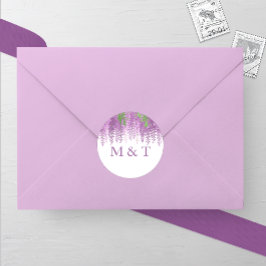 Pegatina Redonda Wisteria Wonder Boda