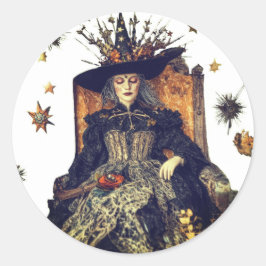 Pegatina Redonda Witch Naps
