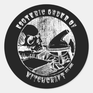Pegatina Redonda Witchcraft Magic Order Occult Witch Alchemist