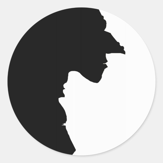 Pegatina Redonda Witches Yin Yang (Anverso)