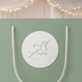 Pegatina Redonda With Love Wedding Favor Stickers 