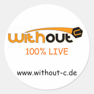 Pegatina Redonda Without CC$C bordador