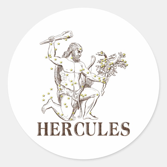 Pegatina Redonda WITS: Hércules (Anverso)