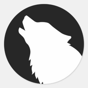 Pegatina Redonda Wolf