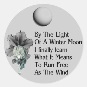 Pegatina Redonda Wolf Dreams