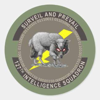 Pegatina Redonda Wolf in Sheep's Clothing