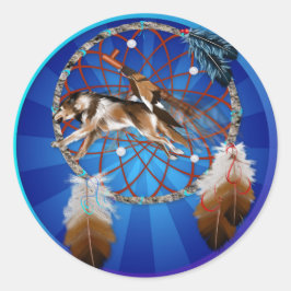 Pegatina Redonda WOLF y PIPE