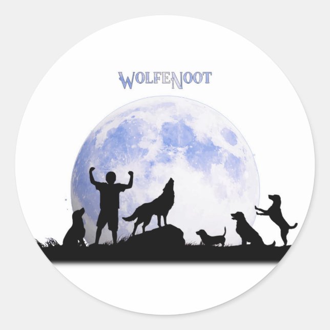 Pegatina Redonda Wolfenoot (Anverso)