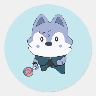 Pegatina Redonda Wolfie (ATE)