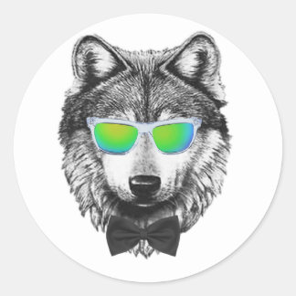 Pegatina Redonda Wolfpack