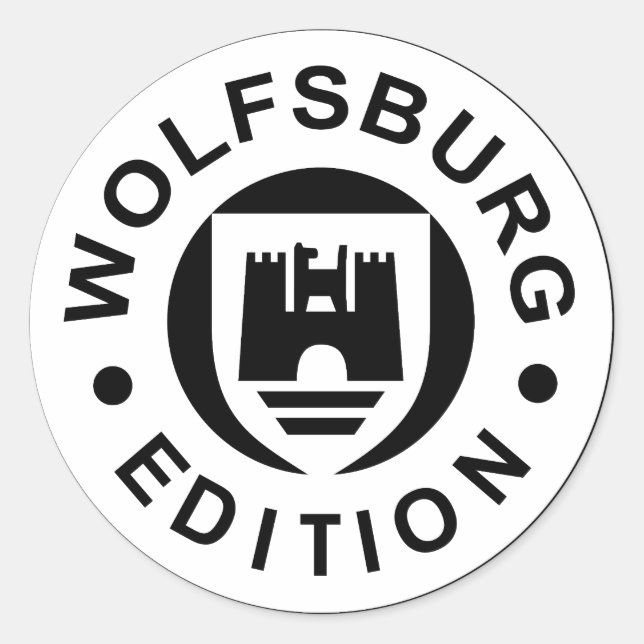 Pegatina Redonda Wolfsburg Edition (negro) (Anverso)