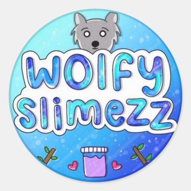 Pegatina Redonda Wolfy Slimezz (Anverso)