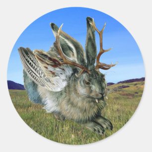 Pegatina Redonda Wolpertinger