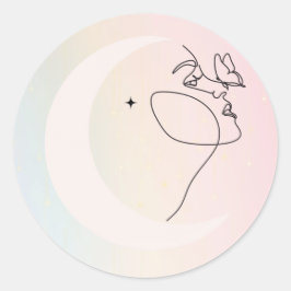 Pegatina Redonda Woman