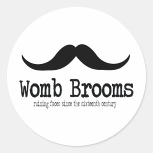 Pegatina Redonda Womb Brooms