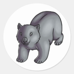 Pegatina Redonda Wombat