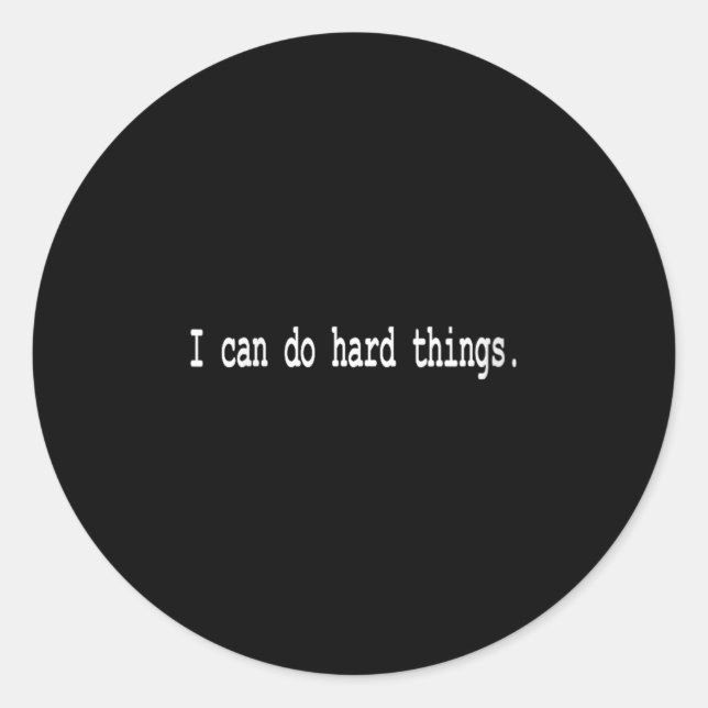 Pegatina Redonda Womens I Can Do Hard Things V-neck  (Anverso)