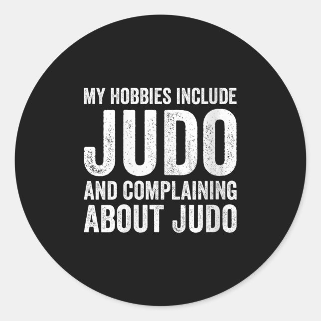 Pegatina Redonda Womens My Hobbies Include Judo Funny Judoka V-neck (Anverso)