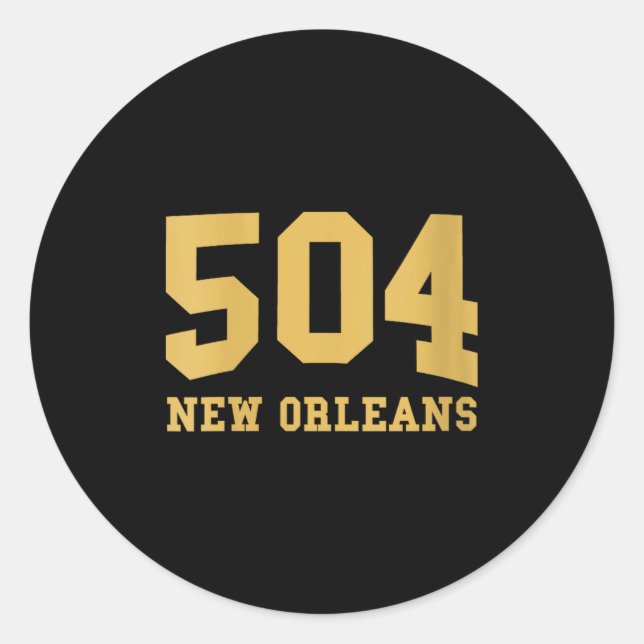 Pegatina Redonda Womens New Orleans Area Code 504 - Hometown Pride  (Anverso)