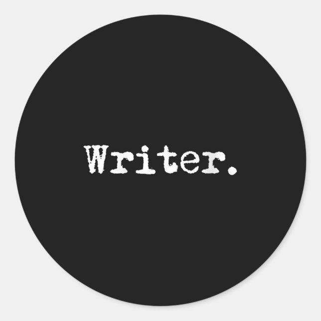 Pegatina Redonda Womens Writer Funny Writing Book Au Novelist Gift  (Anverso)