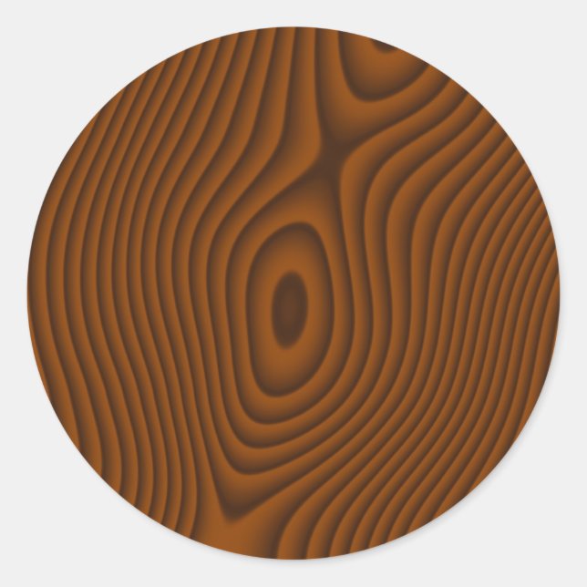 Pegatina Redonda Woodgrain Textured (Anverso)
