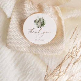 Pegatina Redonda Woodland Adventure Gender Neutral Baby Shower