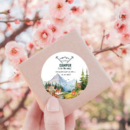 Pegatina Redonda Woodland Animals Adventure Baby Shower