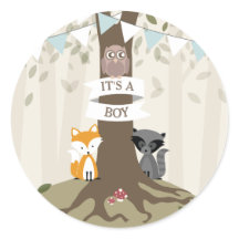 Woodland Animals Baby Shower - Boy