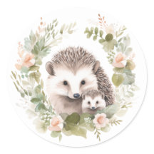 Woodland Baby con Cute Hedgehog