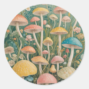 Pegatina Redonda Woodland encantado