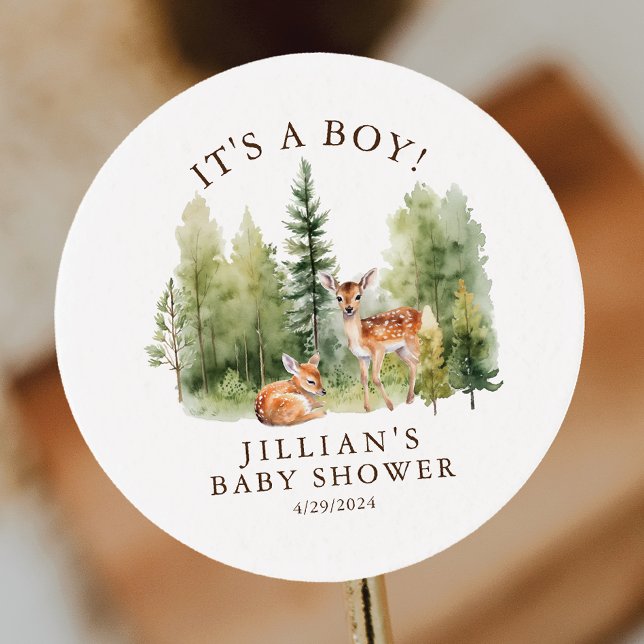 Pegatina Redonda Woodland Wonder Deer (Subido por el creador)