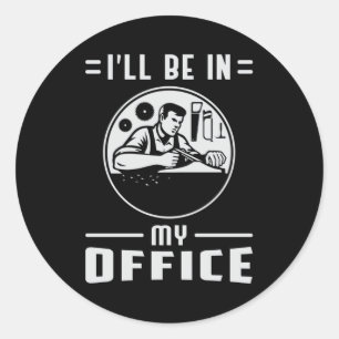 Pegatina Redonda Woodworker Saw Woodwork Carpenter Gift Idea