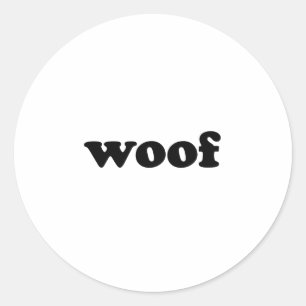 PEGATINA REDONDA WOOF
