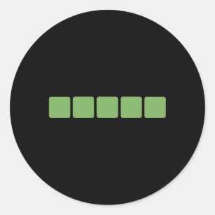 Pegatina Redonda Wordle