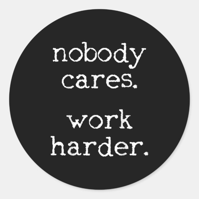 Pegatina Redonda Workout Gym Fitness Exercise Motivational  (Anverso)