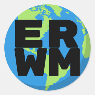 Pegatina Redonda World Missions Logo Stickers 