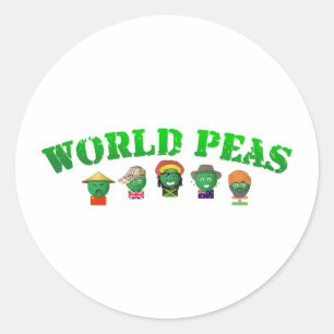 Pegatina Redonda World Peas