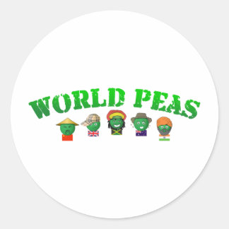 Pegatina Redonda World Peas