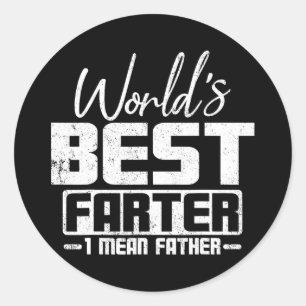 Pegatina Redonda World's Best Farter I Mean Father's Day 