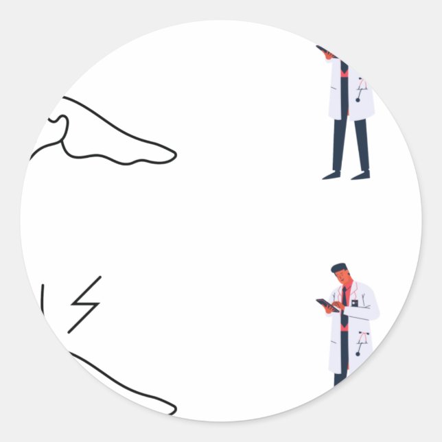 Pegatina Redonda Wound Care Nurse Sticker Pack - Wound Care Nurse (Anverso)