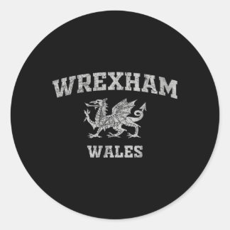 Pegatina Redonda Wrexham Wales