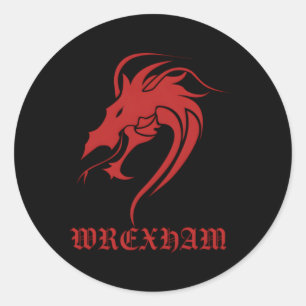 Pegatina Redonda Wrexham Wales Welsh Wrexham