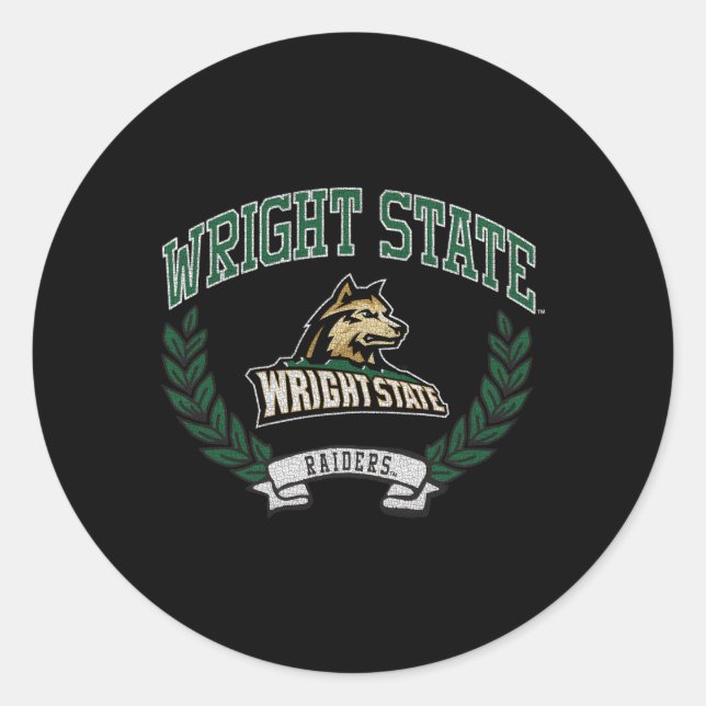 Pegatina Redonda Wright State Raiders Victoria Heather Gray (Anverso)