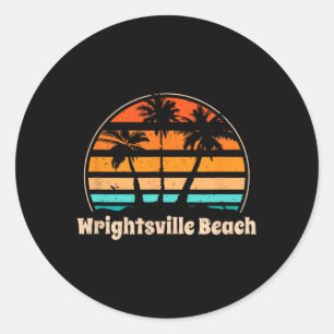 Pegatina Redonda Wrightsville Beach North Carolina Beach Lover Nc