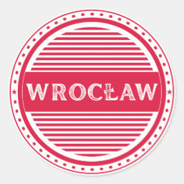 Pegatina Redonda Wroclaw City Pride Emblem – Polish Identity