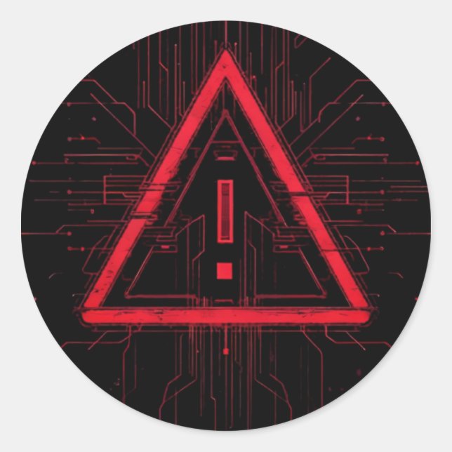 Pegatina Redonda Wrong error (Anverso)