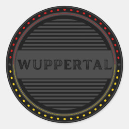Pegatina Redonda Wuppertal City Pride Emblem – German Identity