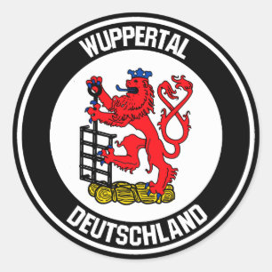 Pegatina Redonda Wuppertal Round Emblem
